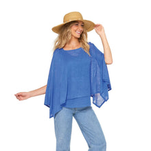 Charger l&#39;image dans la galerie, CATHIANA - Poncho bleu

