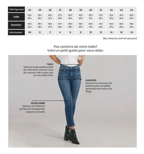 Lily - Coupe évasée- Taille Haute - Bleu Paradis - Entrejambe 25" - Yoga Jeans- 2538