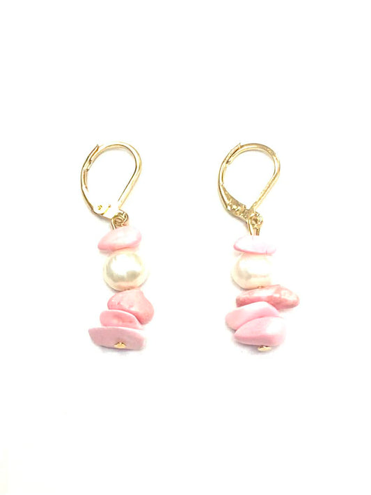 Boucles d'oreilles pierres - Turquoise (teinte) - Rose - (2 Variantes) - Rouge Bijoux
