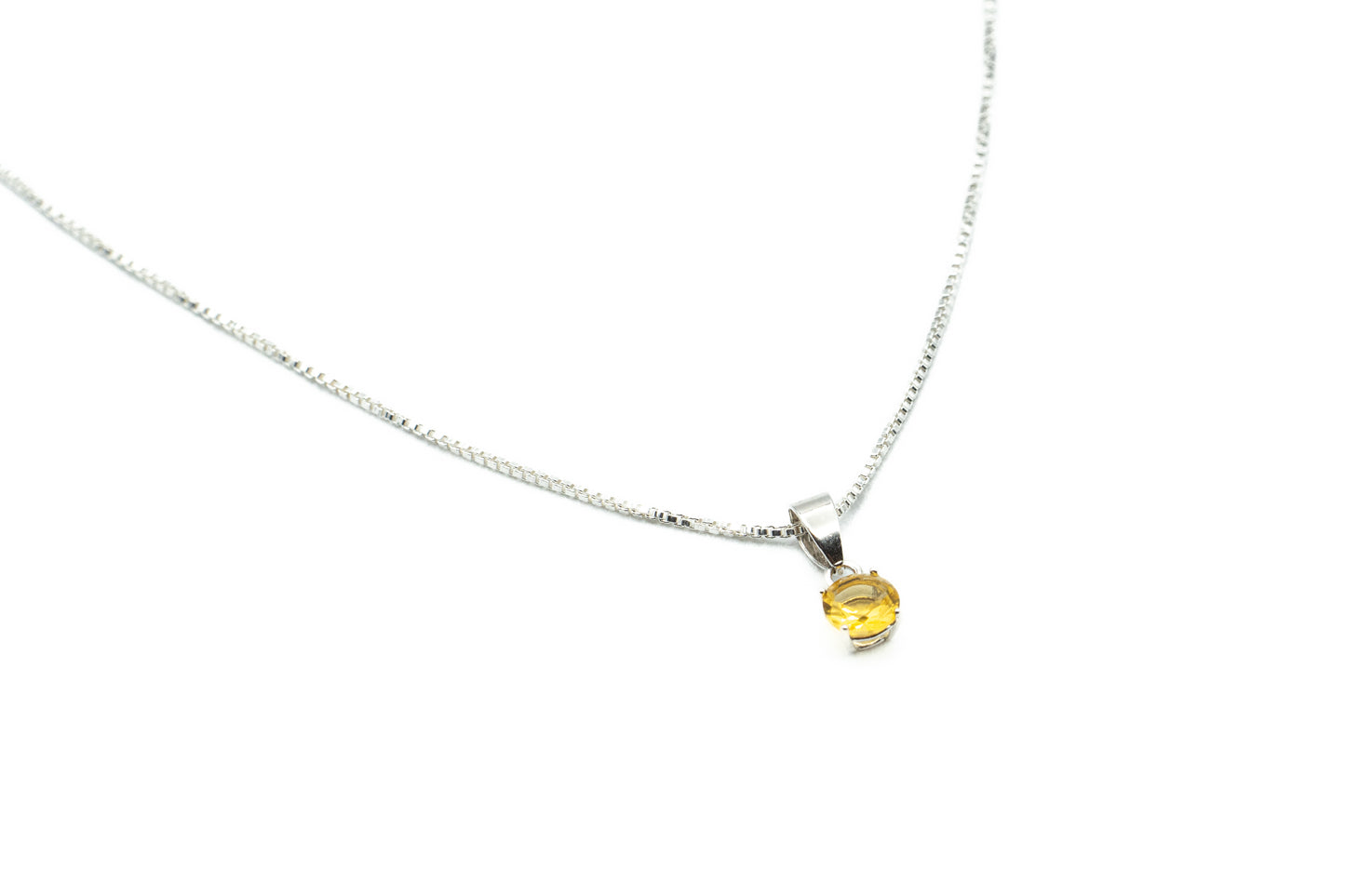 Collier - Novembre - (Topaze-Jaune) - Rouge Argent 9.25