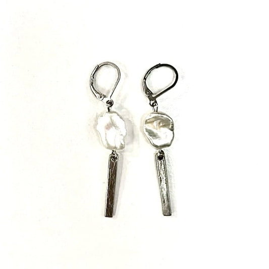 BO tige-Perle asymétrique-Rouge inox