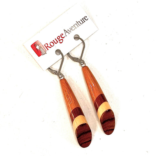 Earrings - Wood - RA89 - Red Adventure