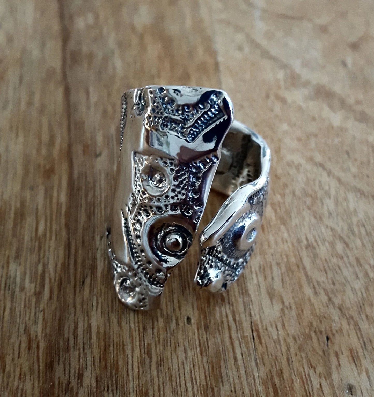 DUALITÉ, bague large ajustable en argent sterling 925