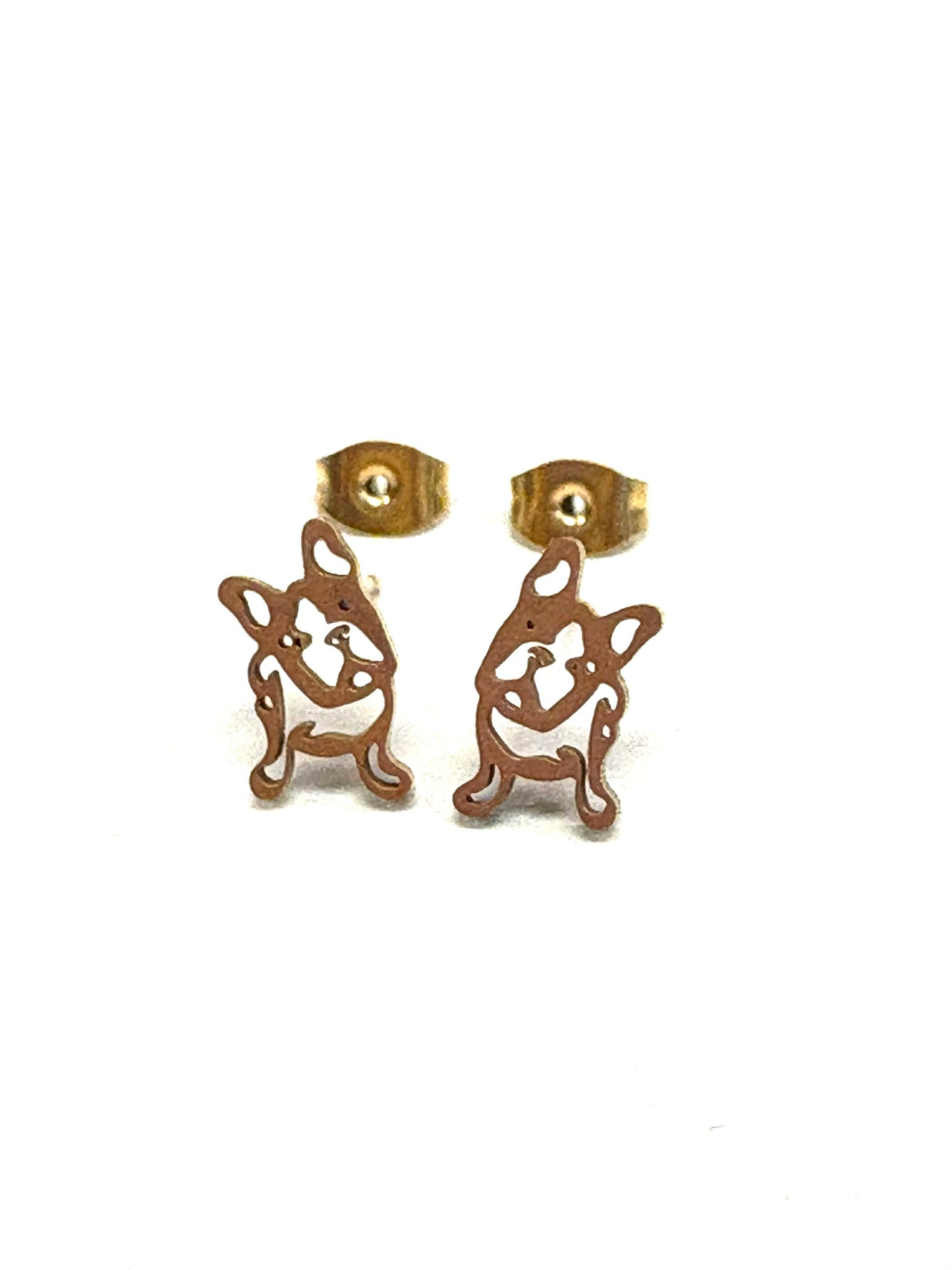 Boston Terrier dog BO - stainless steel red
