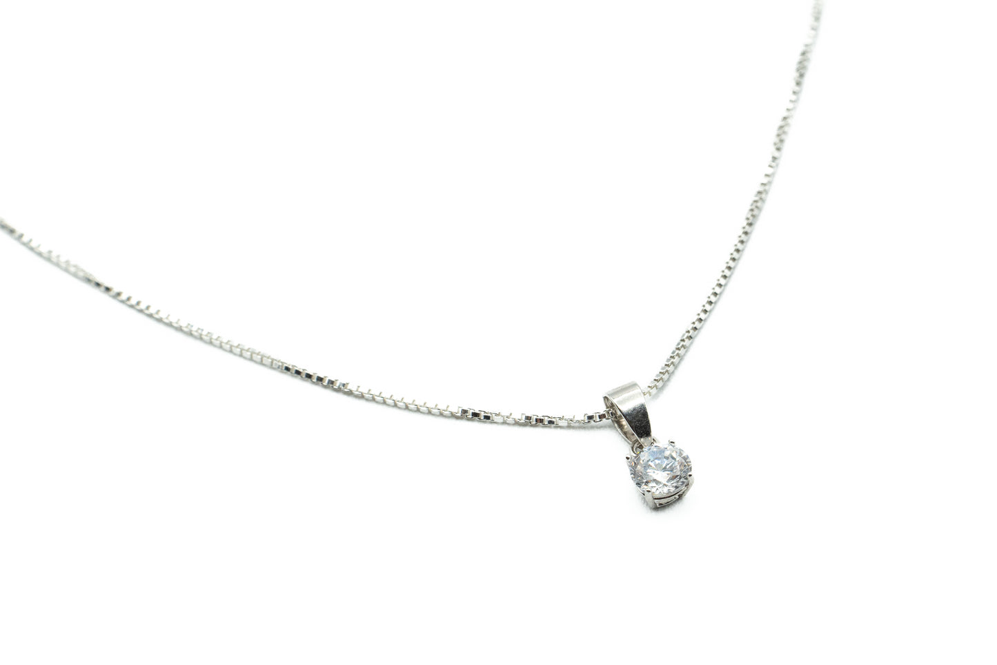 Collier - Avril (Diamant) - Argent - Rouge Argent 9.25