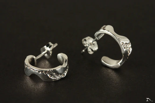 Boucles d'oreilles fixes, ANNEAUX,  argent sterling - Marie-Ève Bordeleau