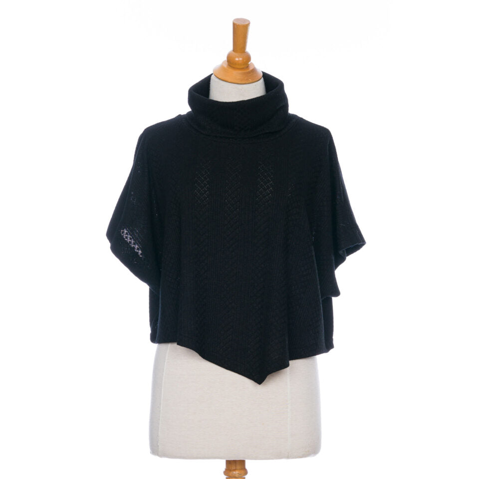 Boléro-poncho lupin Noir - OS - taille unique
