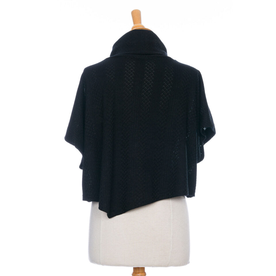 Boléro-poncho lupin Noir - OS - taille unique