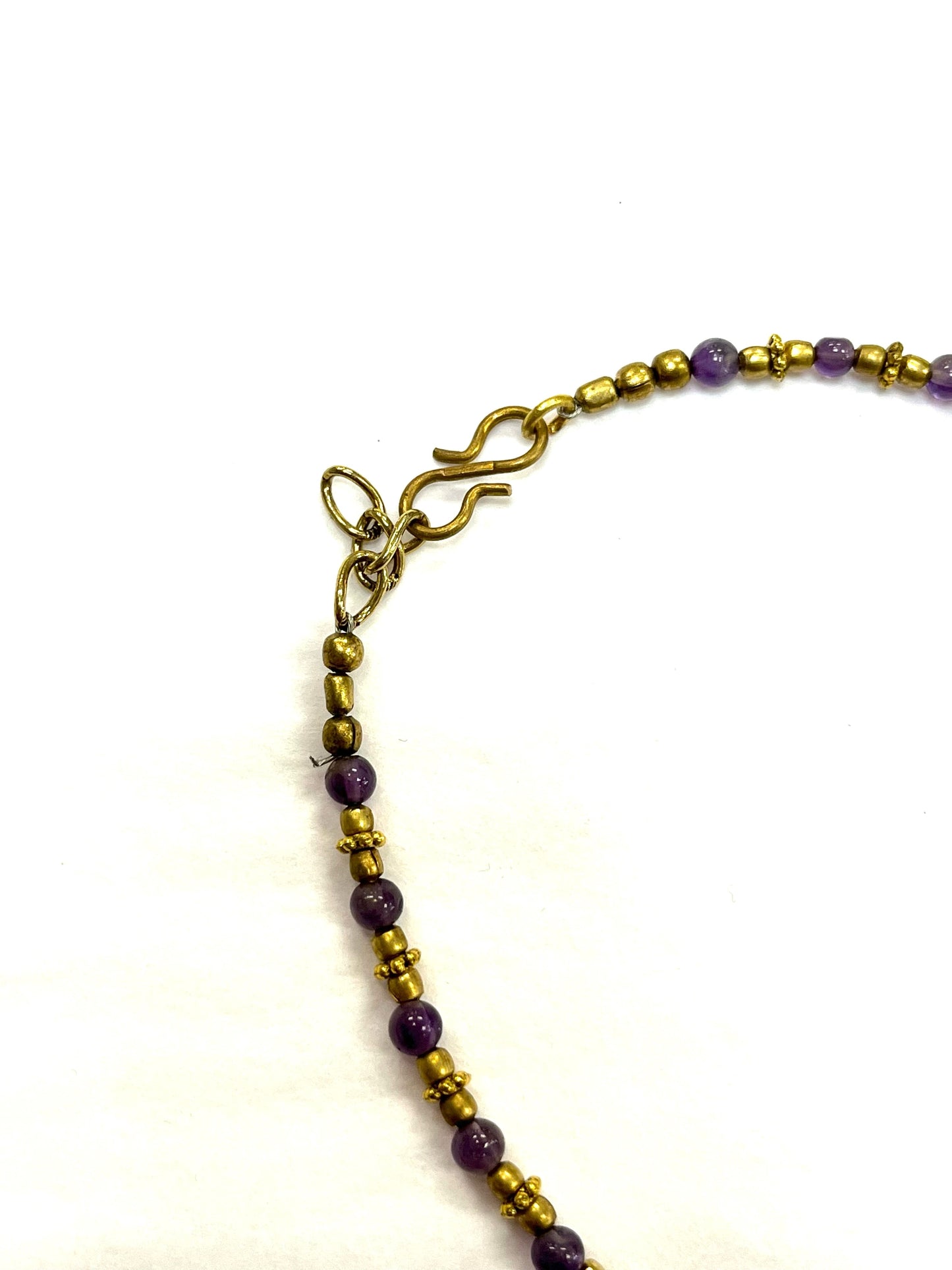 RI33 Ankle Bracelet - Purple Gold Leaf - Red Import