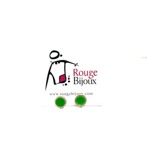 Boucles à l'oreille Ronde 8mm Naturel - (Plusieurs couleurs)