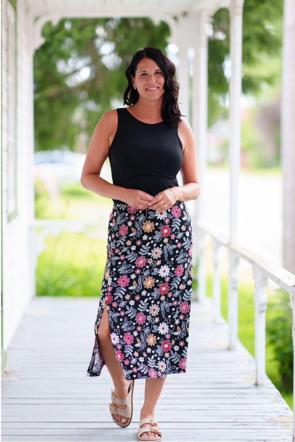 Jupe 7/8 fiesta Marguerites colorées