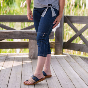 Capri Lindy Bleu denim - Rien ne se Perd