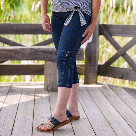 Capri Lindy Bleu denim - Rien ne se Perd