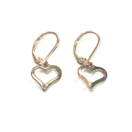 Boucle d'oreille - Coeur (3 Variantes - or - or rose - argent) - Rouge Inox