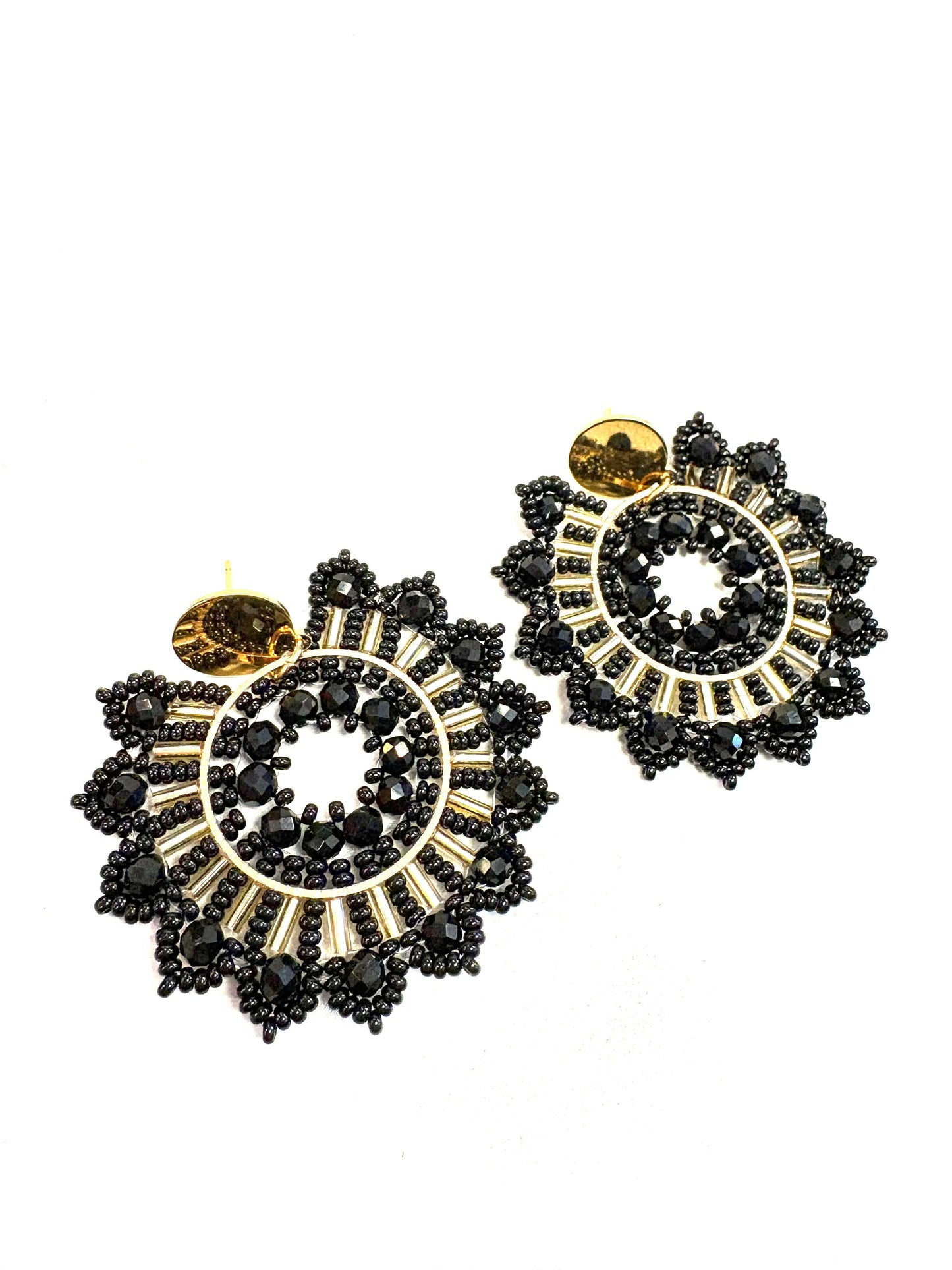 Bo Billes florales noire - Rouge inox
