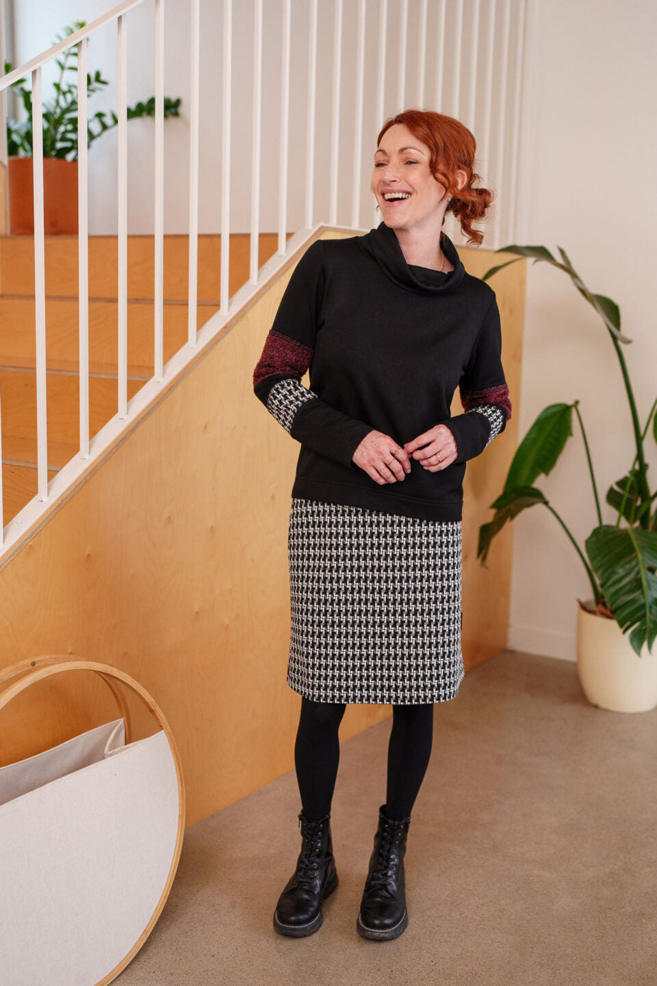 Chandail chicouté Noir et merlot