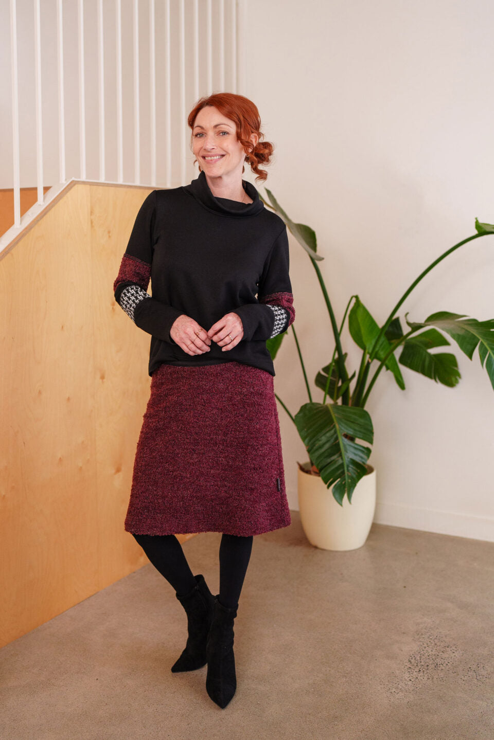 Chandail chicouté Noir et merlot