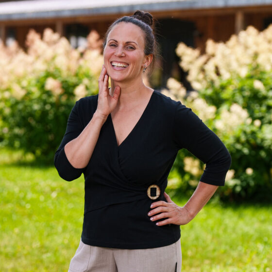 chandail cotillon noir - Rien ne se Perd