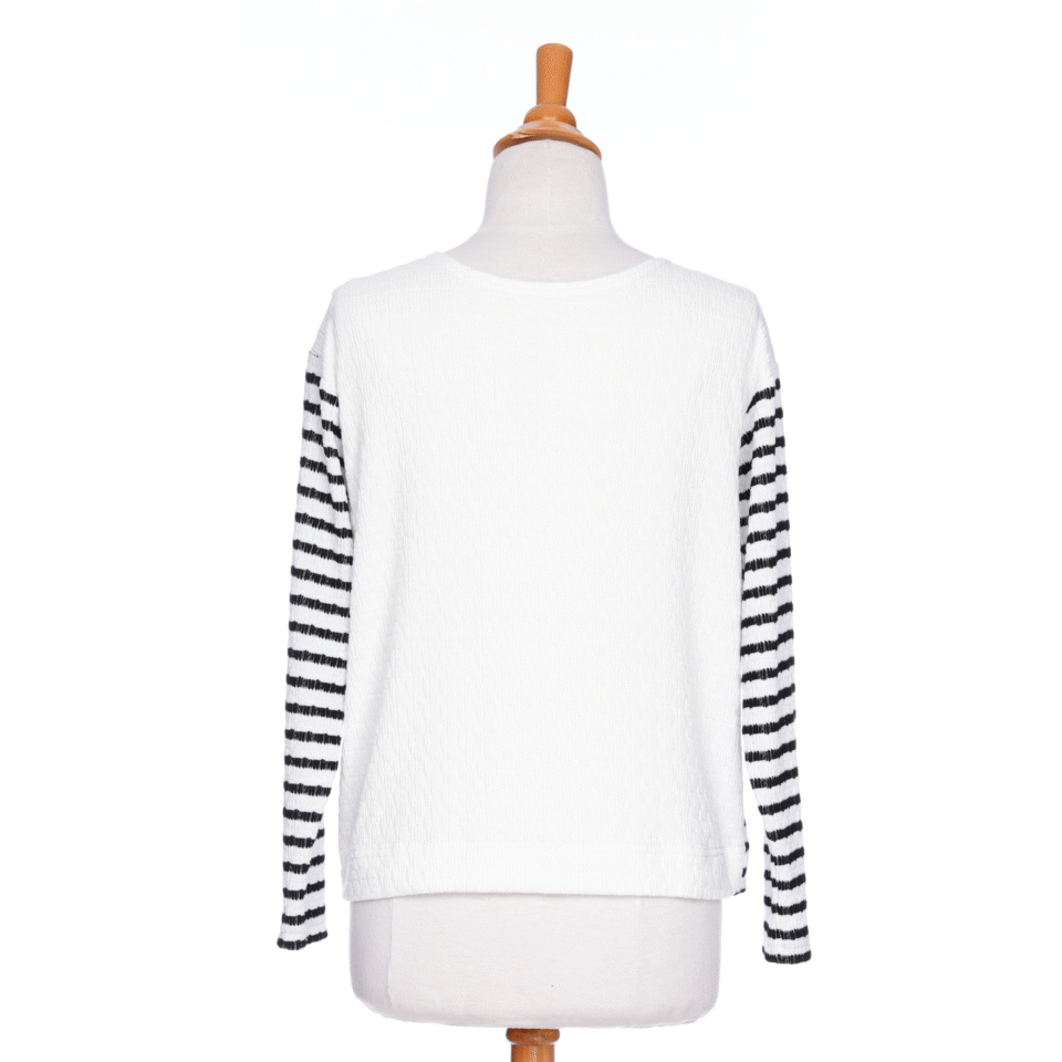 Chandail réversible Collins Rayé noir et blanc - Rien ne se perd