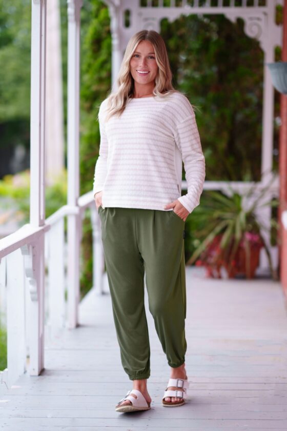 Pantalon 7/8 piña Olive
