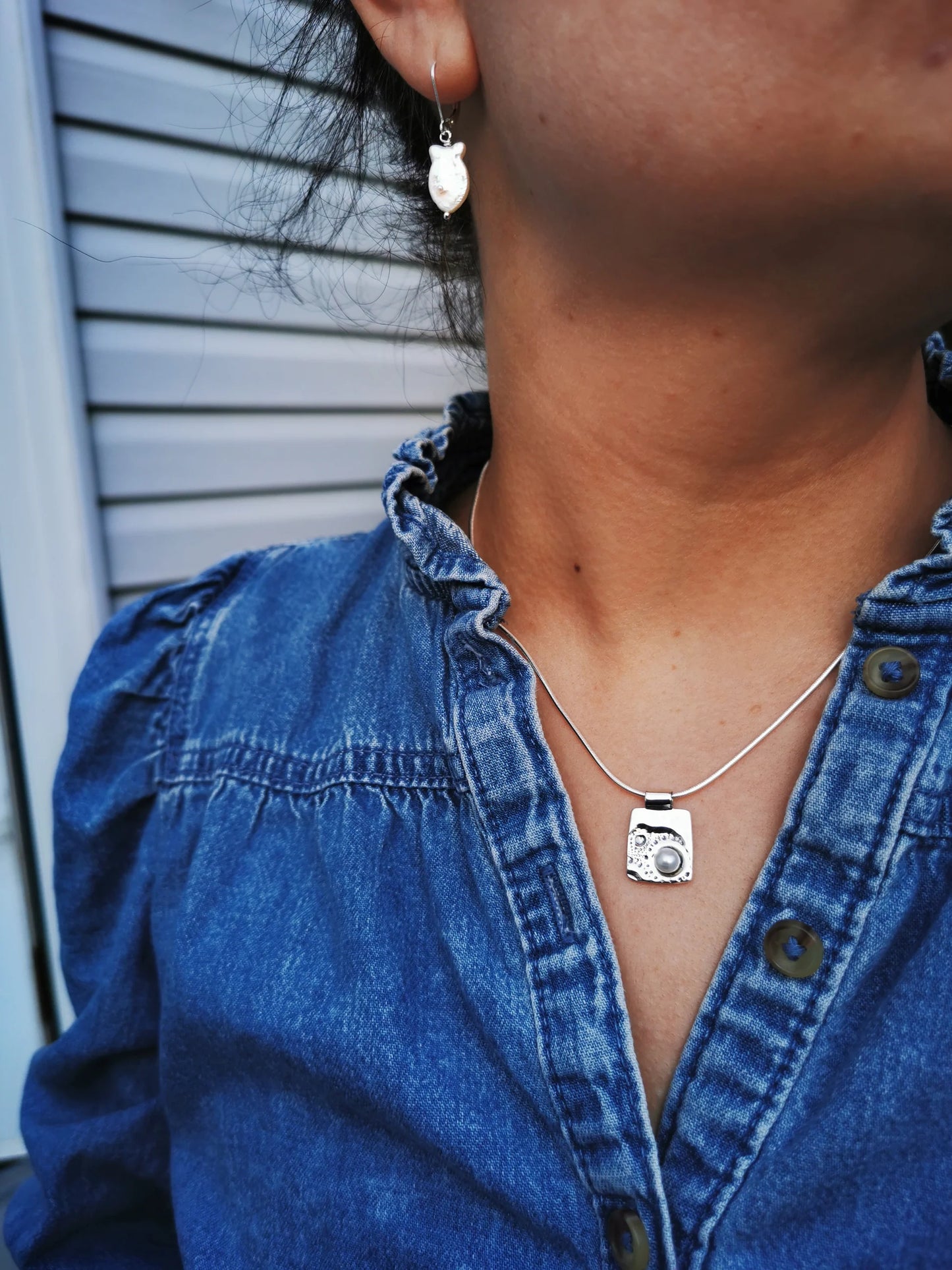 Pendentif Corail de mer perlé - Marie-Ève Bordeleau