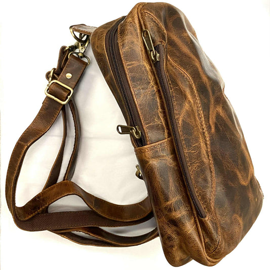 Sac à dos allongé cuir - 3 couleurs offertes - Rouge Import