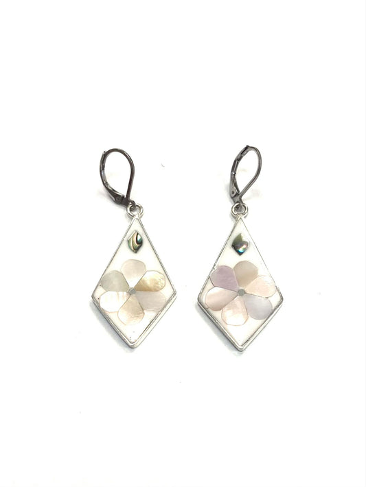 Floral Diamond Earrings - Adventure Red