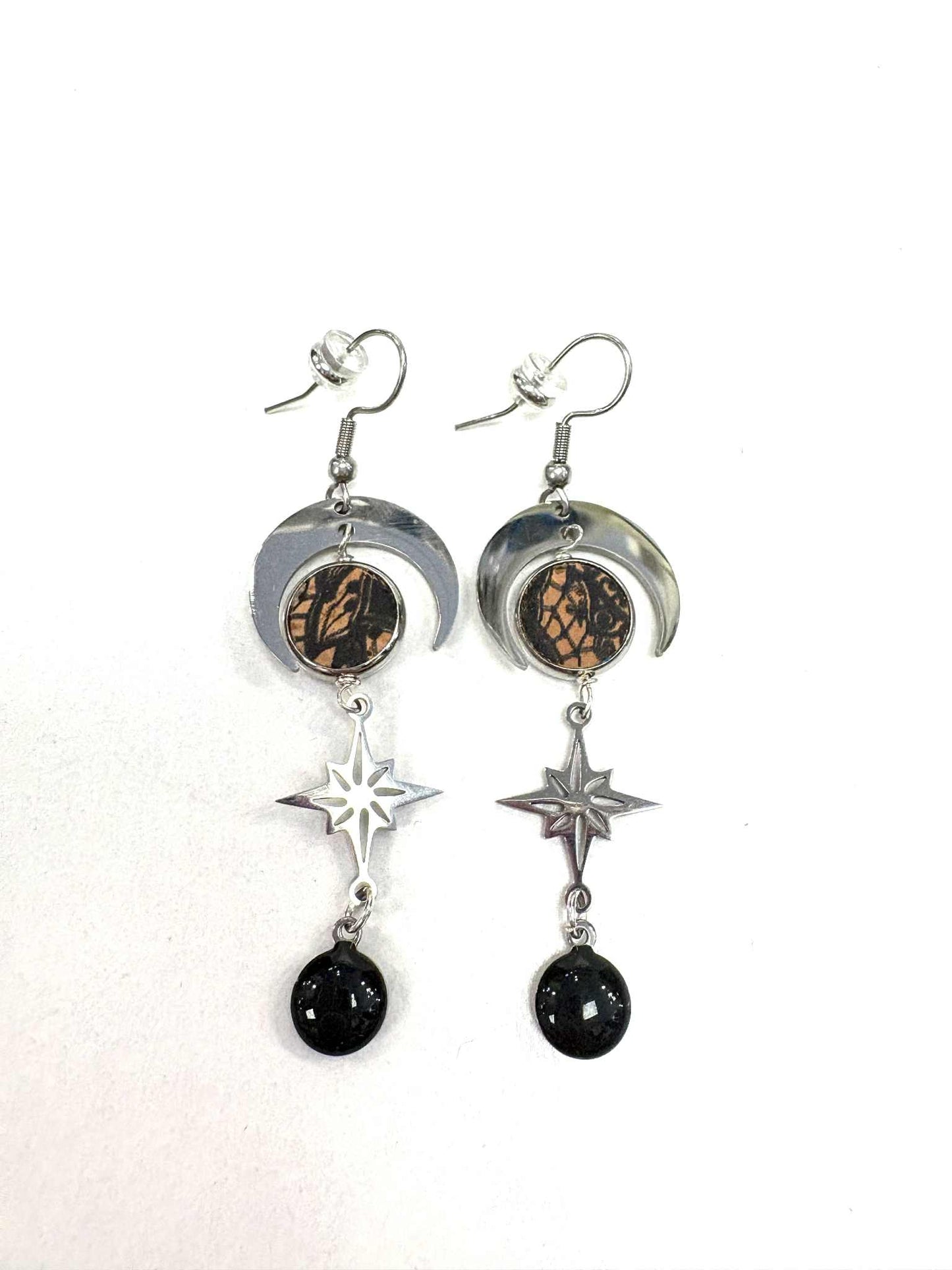 Boucles d'oreilles étoilesdu nord rond - Création Fish