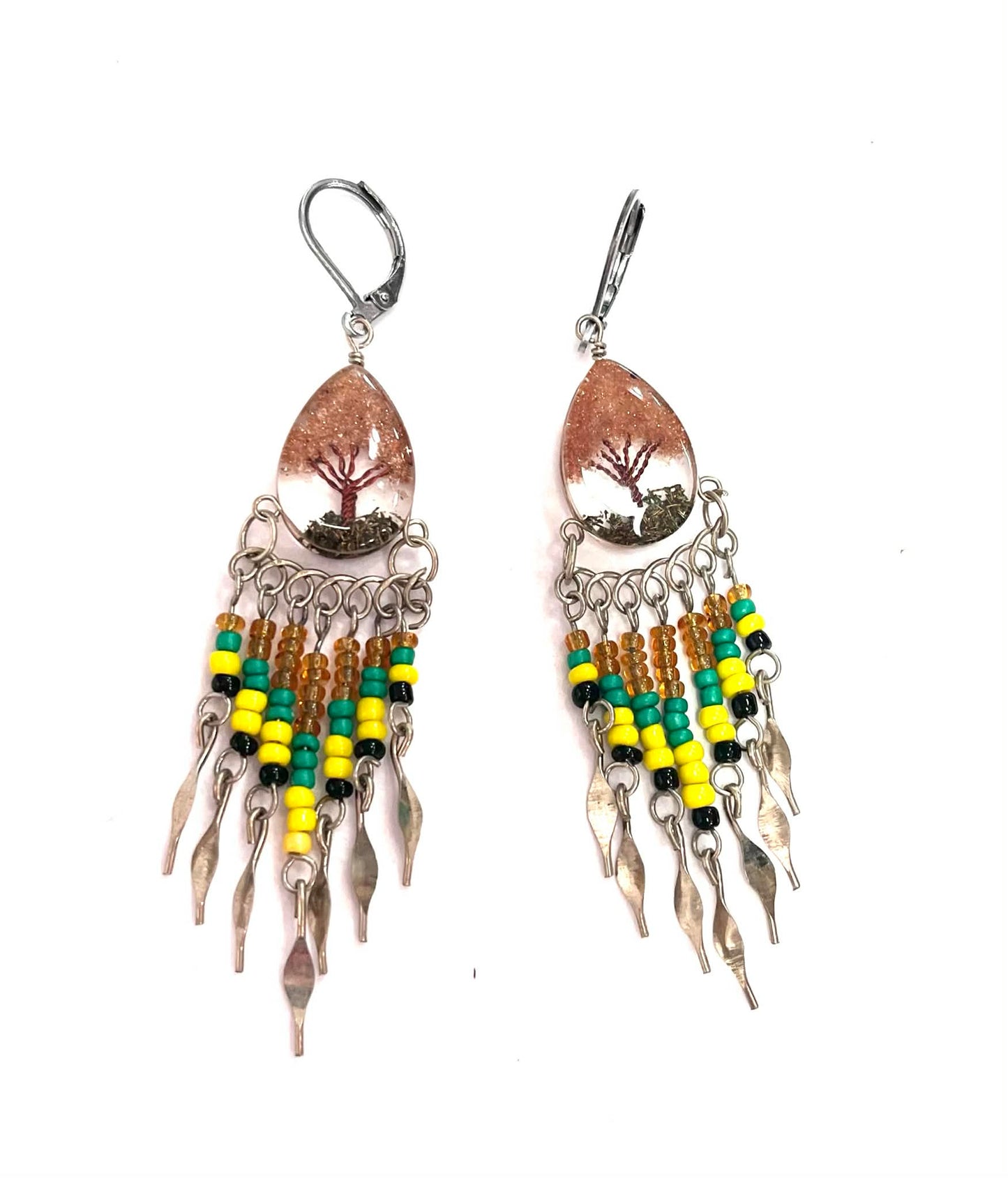 BO bohème- CR30- Arbre Bronze Simple Avec Billes - Rouge Aventure