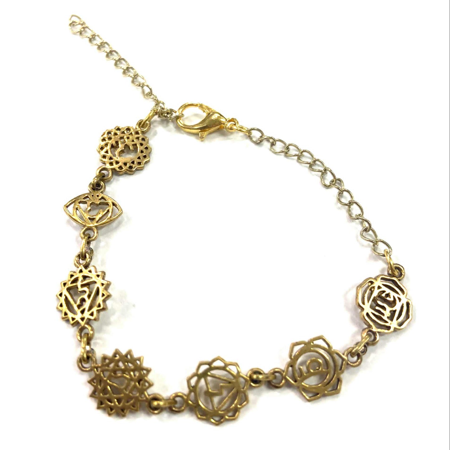 Bracelet Chakra Petites breloques - Or - Rouge Import