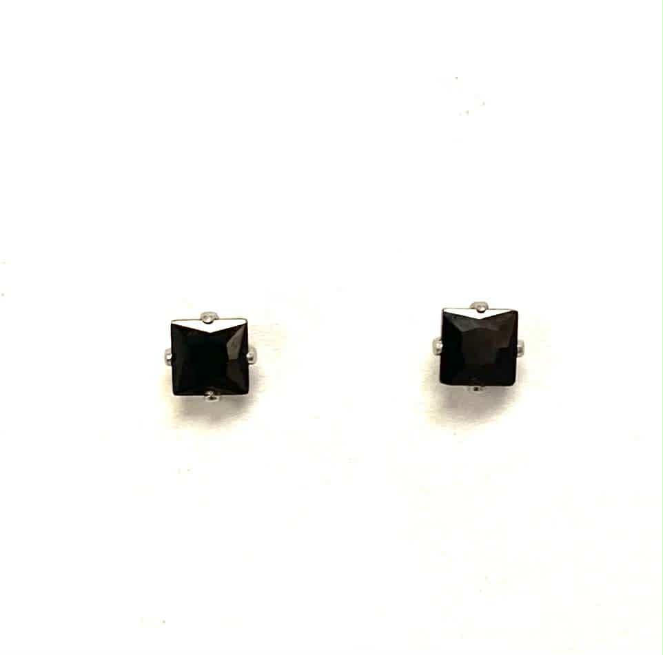 Boucles d''oreilles - Zircon 2 mm - Rouge Inox