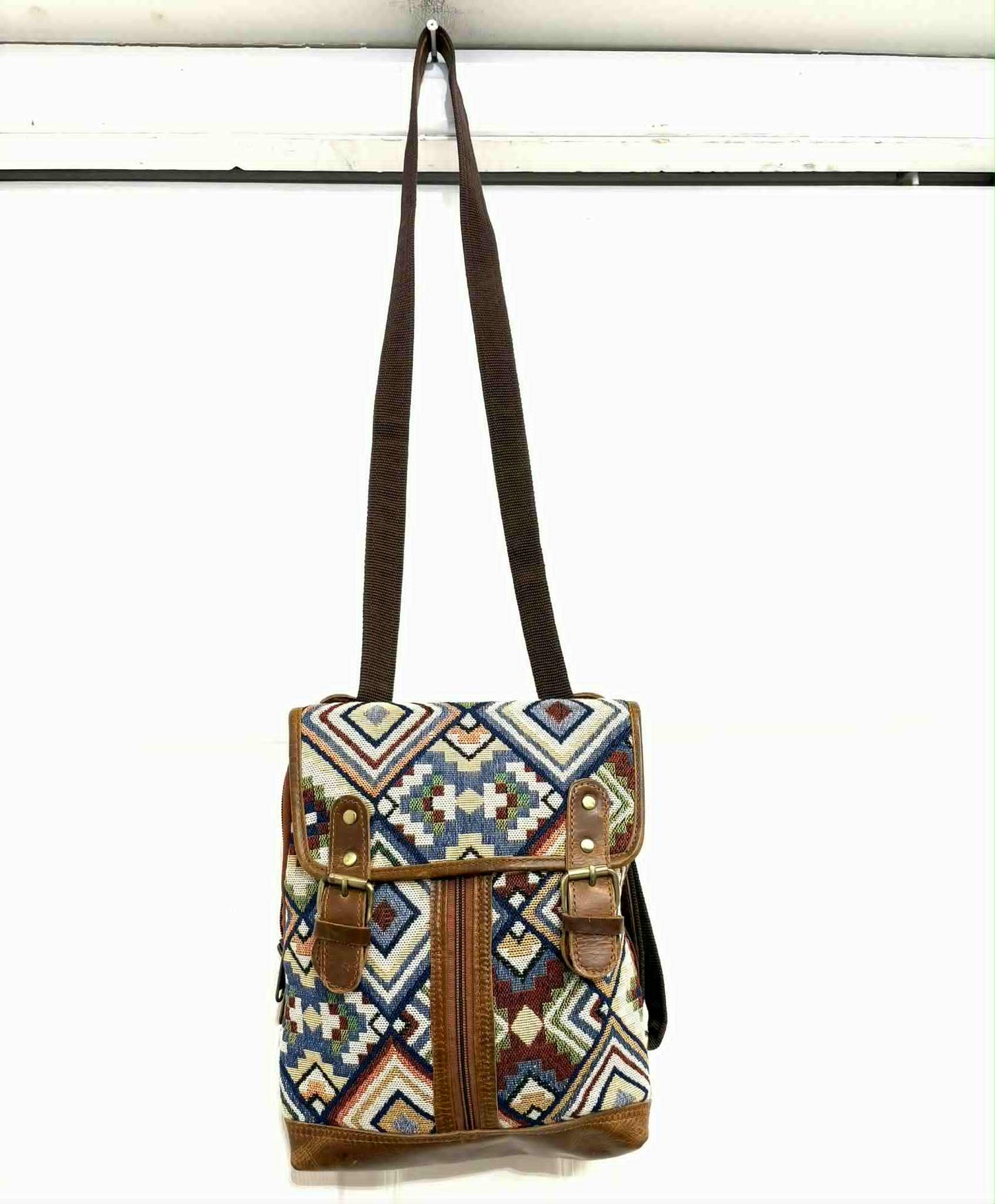 Sac à dos cuir brun - Rouge Import