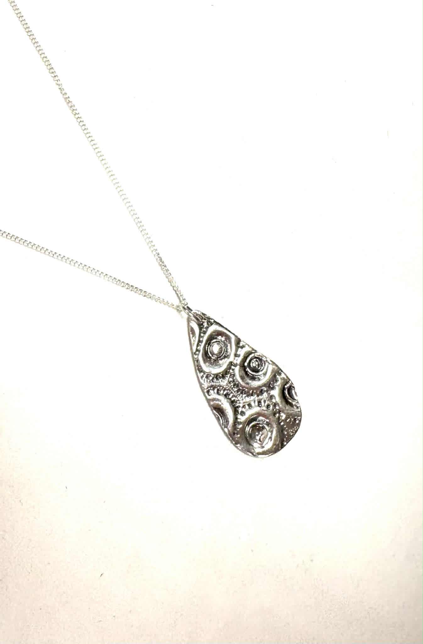 Goutte d'eau , pendentif goutte d'eau en argent sterling