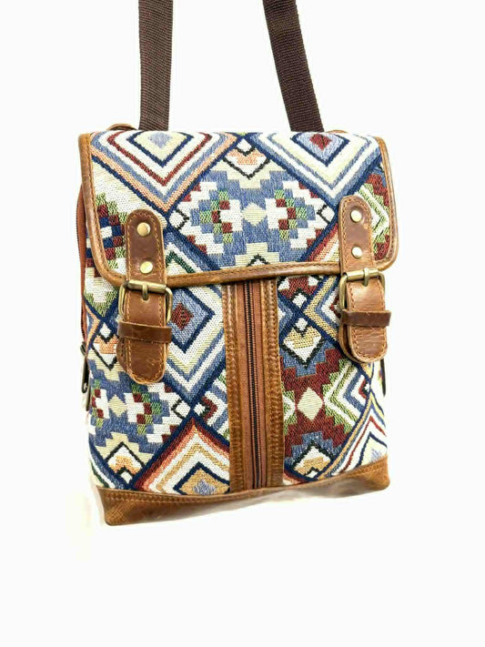 Sac à dos cuir brun - Rouge Import