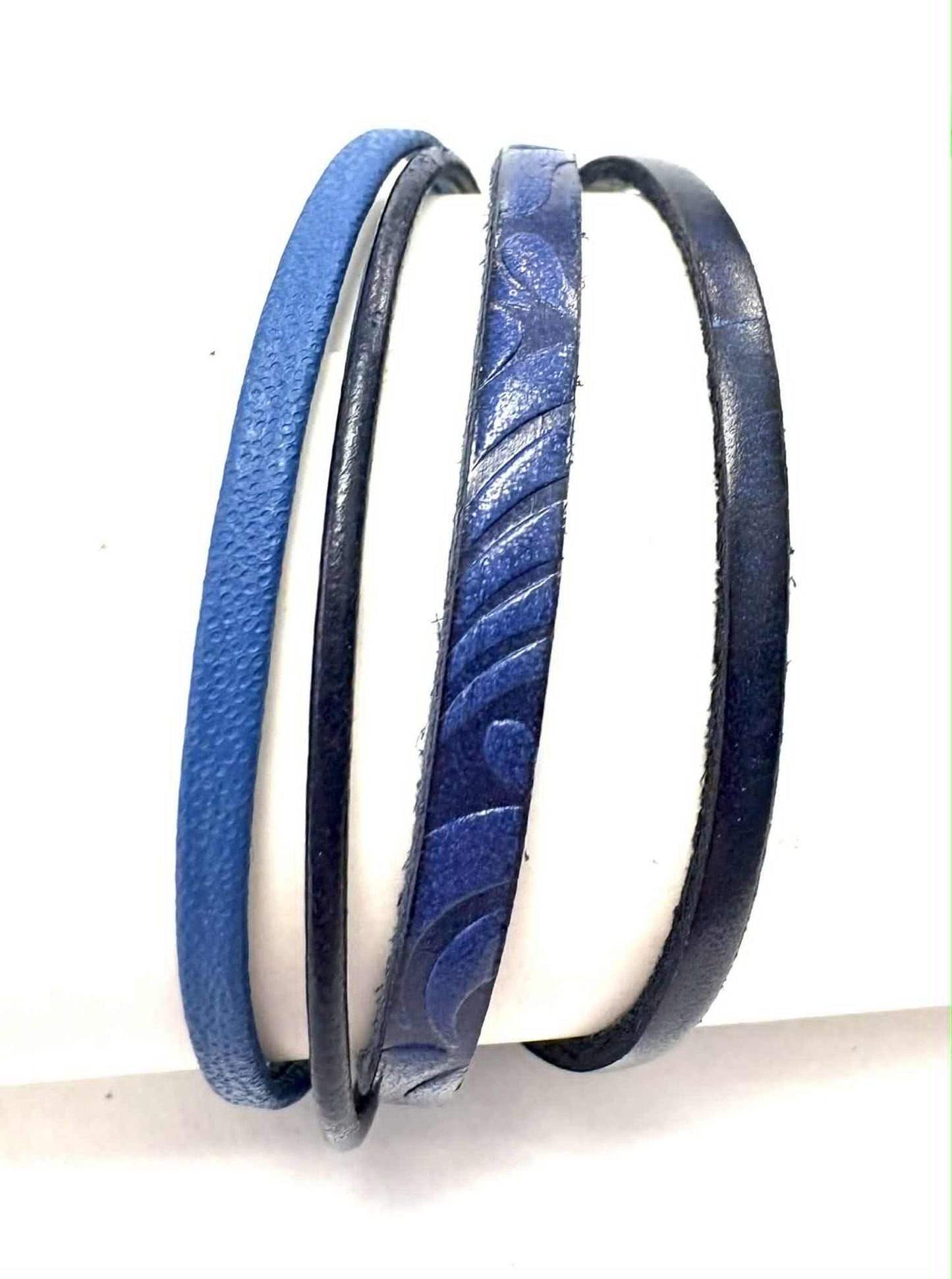 Bracelet zip mandala bleu - Créart