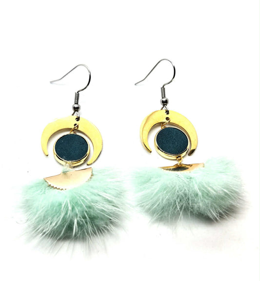 Boucle d'oreille fourrure Lisa - Création Fish