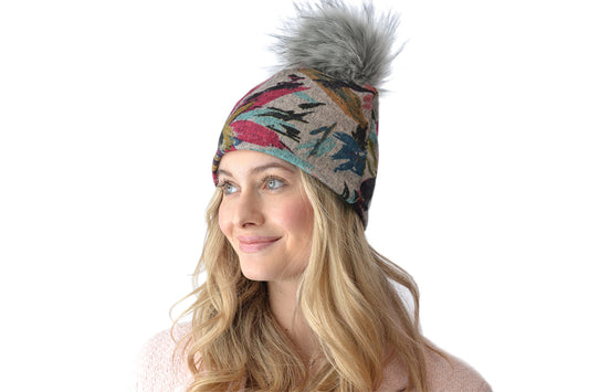 Tuque fleurs - Fuchsia - Baluchon