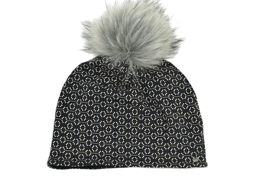 Tuque motifs blancs - Noir - Baluchon