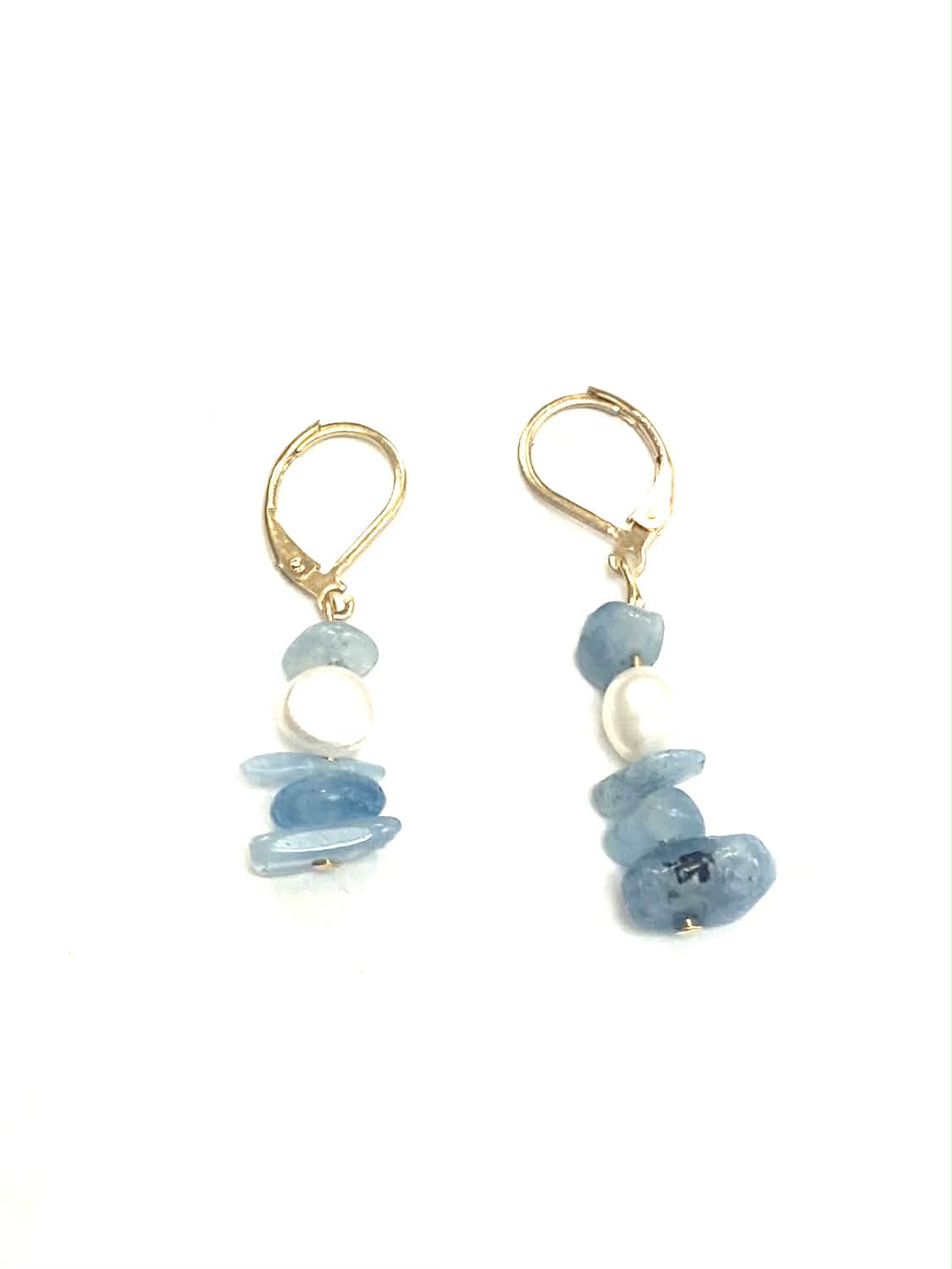Boucles d'oreilles pierres - Aiguemarine - Bleu (2 Variantes) - Rouge Bijoux