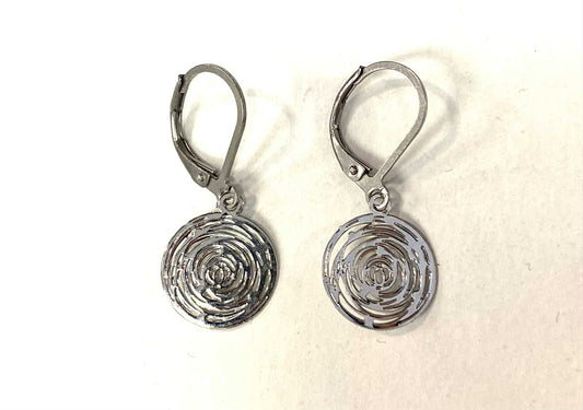 Boucles d'oreilles - Petite spirale - Rouge Inox
