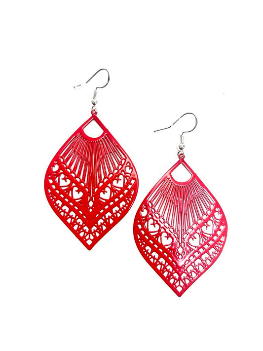 Boucles d'oreilles- Fili rouge-Création Fish