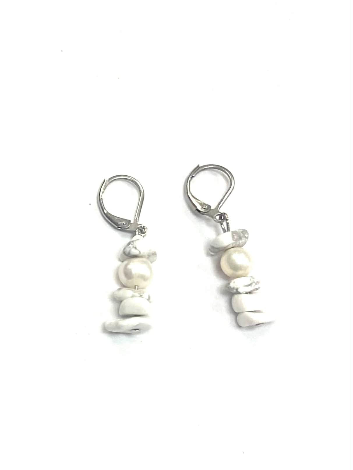 Boucles d'oreilles pierres - Blanche - (2 Variantes) - Rouge Bijoux
