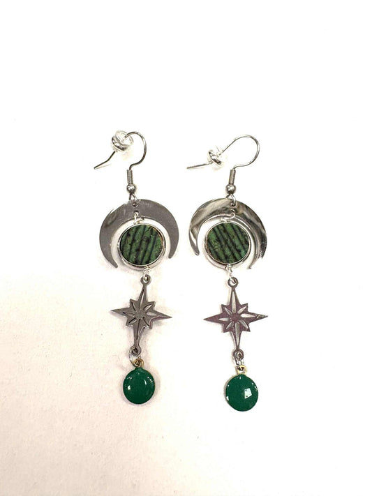 Boucles d'oreilles étoilesdu nord rond - Création Fish