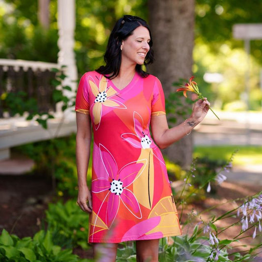 Robe Aperol couleurs chaudes