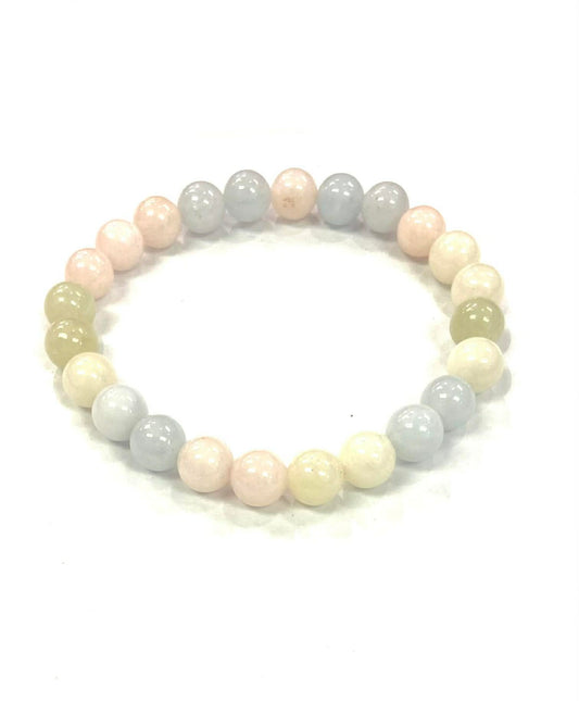 Bracelet - Pastel (rose, jaune, bleu et vert) - Pierres Fines - Rouge Bijoux