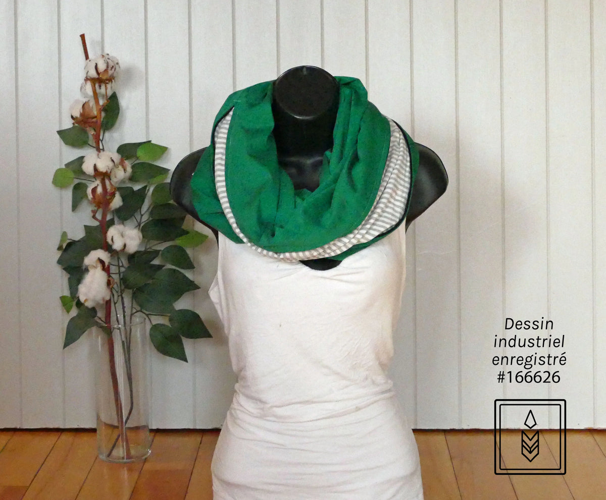 Foulard en bambou vert Irlande – pratique, confortable et parfait pour tes soirées et sorties