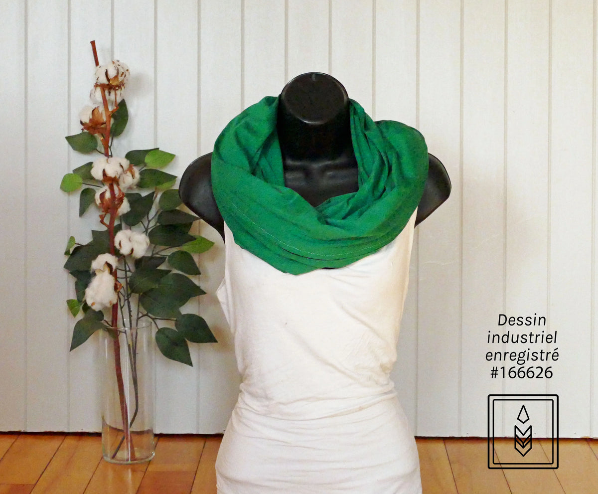 Foulard en bambou vert Irlande – pratique, confortable et parfait pour tes soirées et sorties