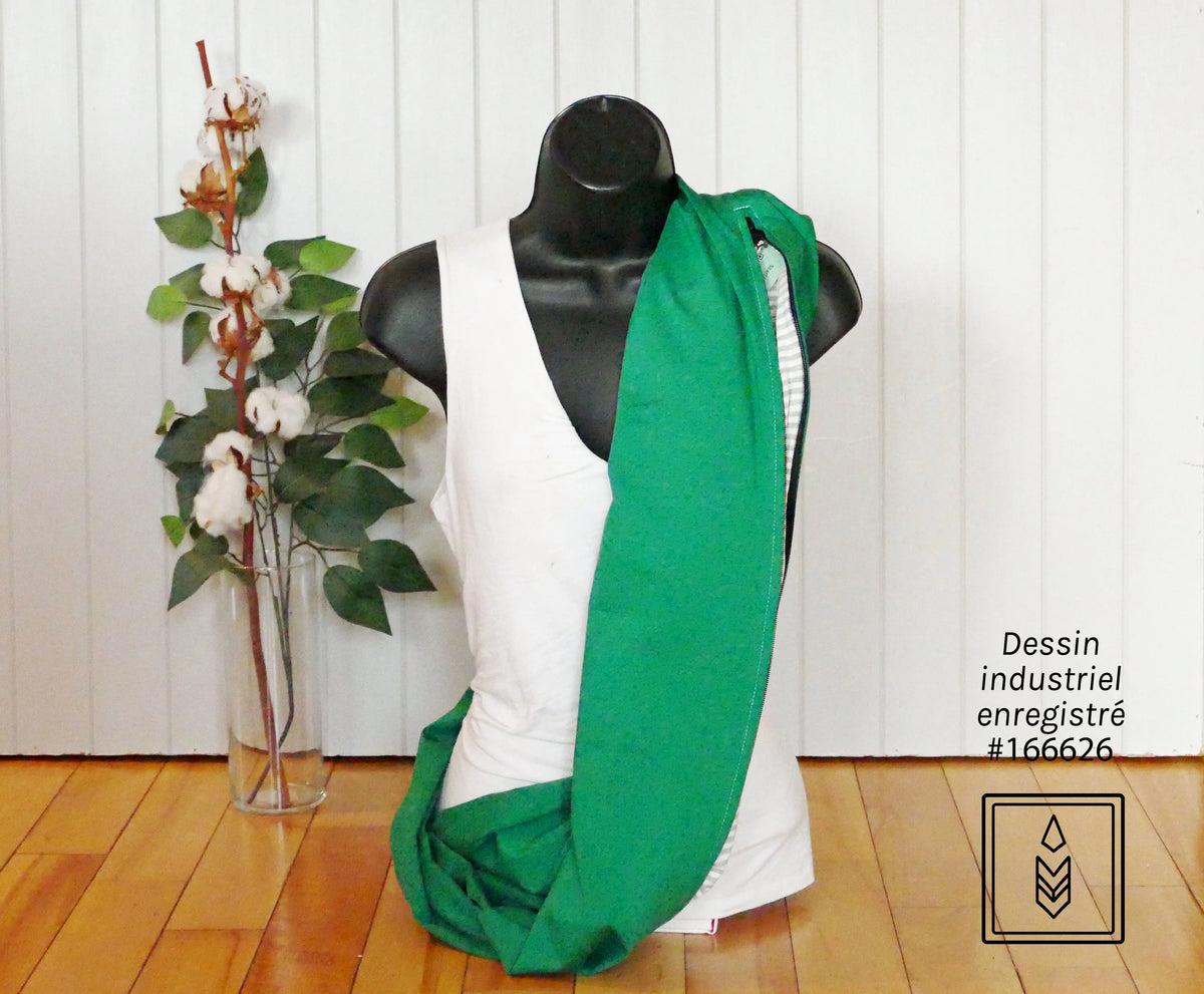 Foulard en bambou vert Irlande – pratique, confortable et parfait pour tes soirées et sorties