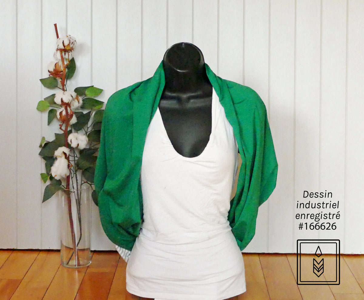 Foulard en bambou vert Irlande – pratique, confortable et parfait pour tes soirées et sorties