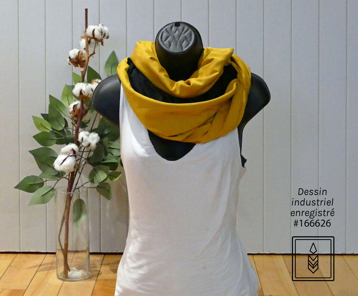 Foulard en bambou jaune – pratique, lumineux et sécuritaire